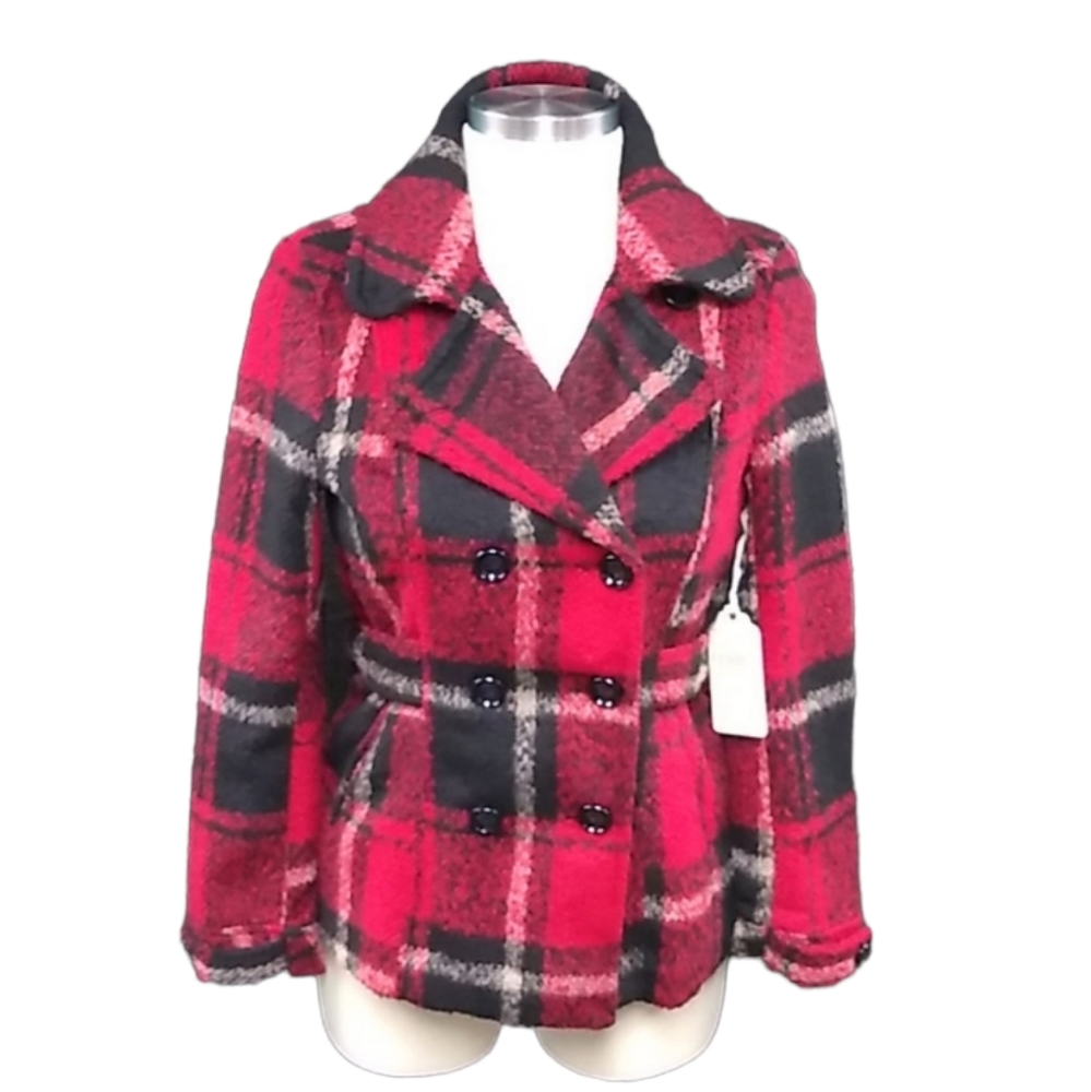 New Plaid Ci Sono Women's Winter Coat